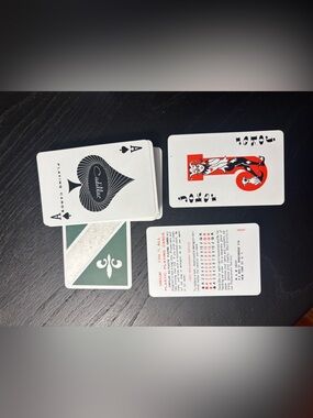Cadillac Green and White Classic Playing Cards